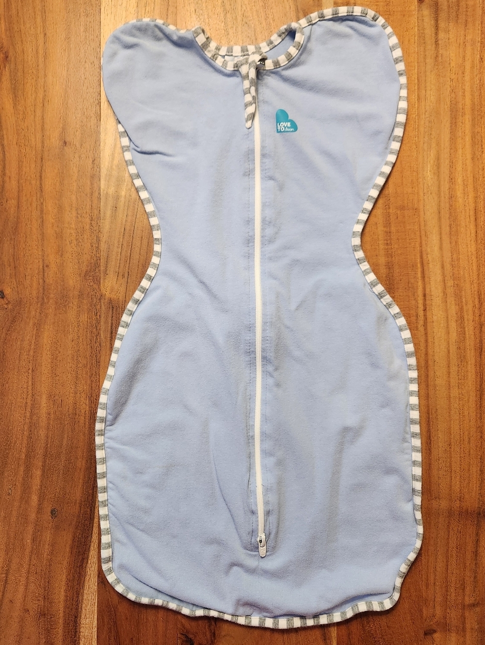 Love to dream Light BlueSwaddle Zip Sleep Sack - Size Small